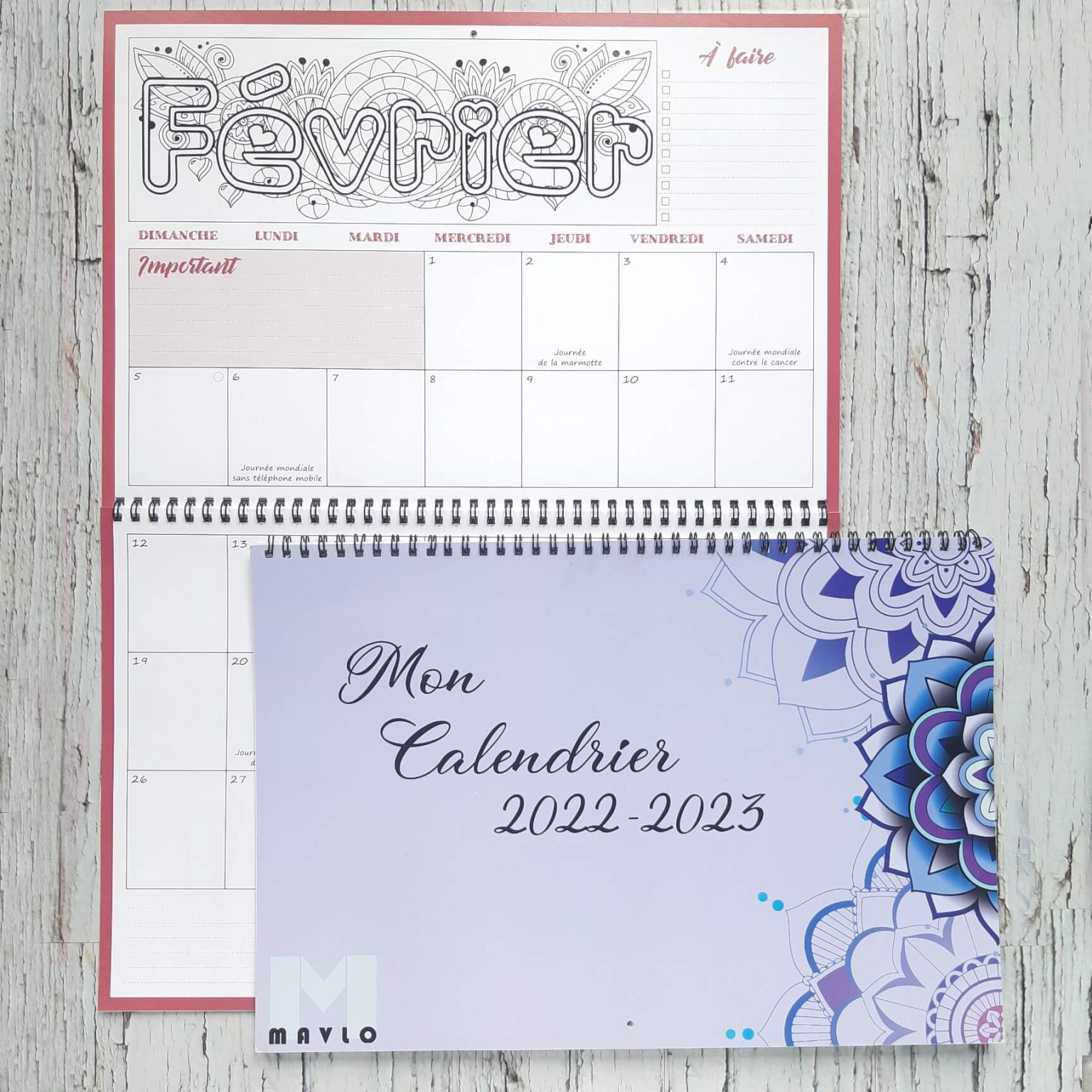 Calendrier à colorier (Hiver) 2023 - Mavlo Design Calendrier à colorier (Hiver) 2023 - Mavlo Design