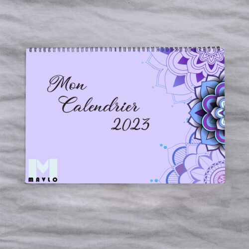 Calendrier à colorier (Hiver) 2023 - Mavlo Design